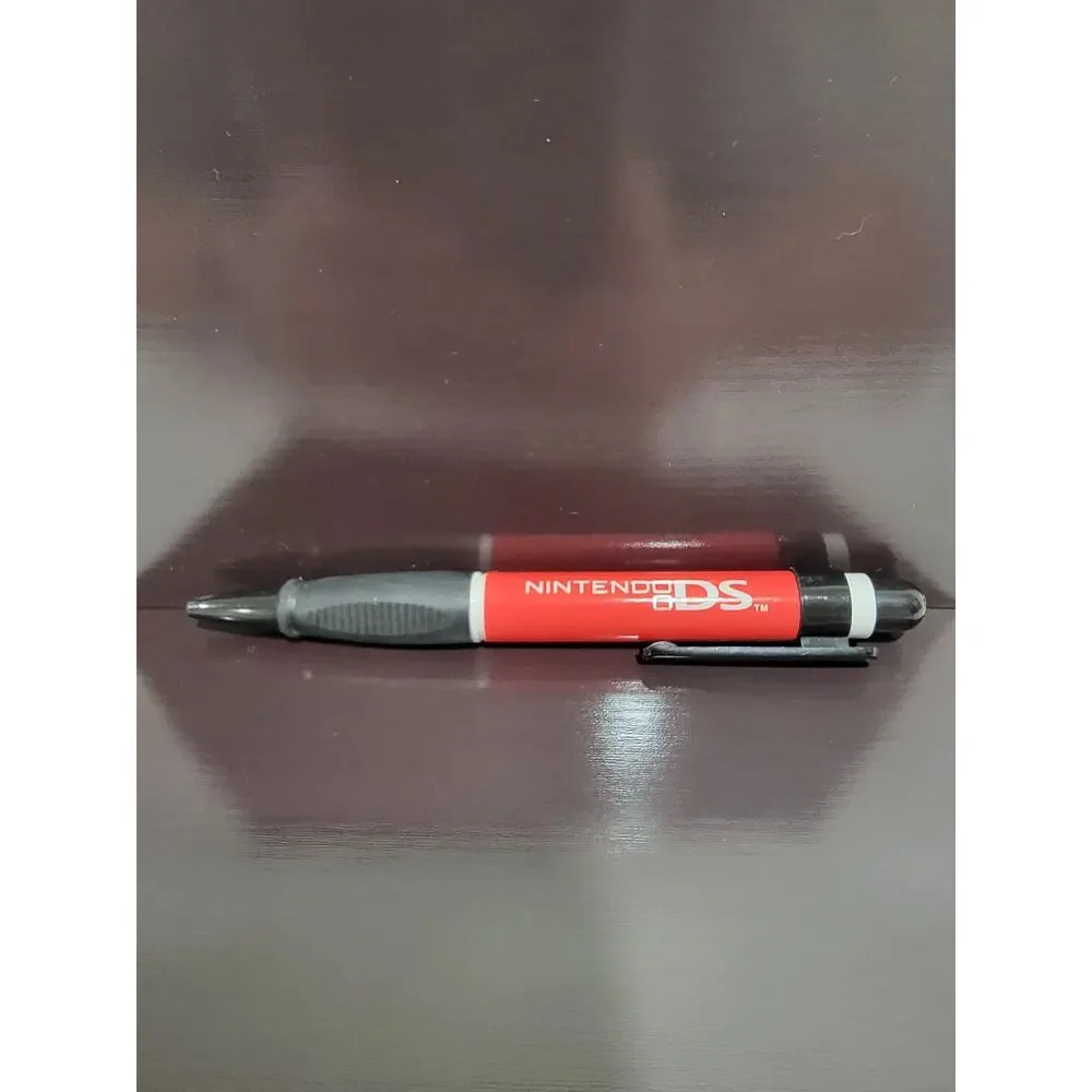 OEM Official Nintendo DS Large Red Retractable Pen Stylus W/Rubber Grip J4